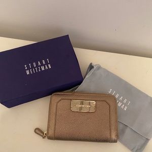 Stuart Weitzman gold wallet